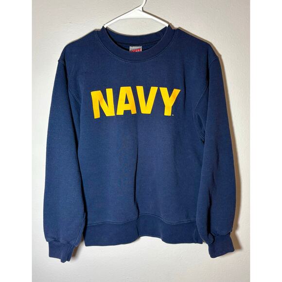 Vintage United States Navy Blue Crewneck Sweatshirt Soffe Sz S - Picture 1 of 8
